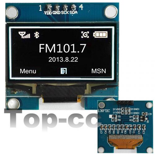 10x 1.3&#034; White IIC I2C Serial 128X64 OLED LCD Display Screen Module For Arduino