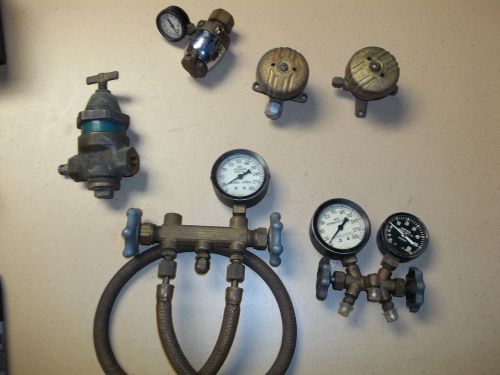 manifolds, gauges, regulators, &amp; other items, lot of 6 items