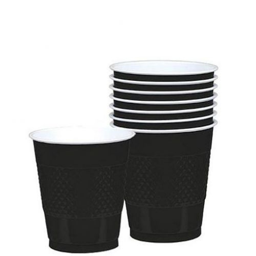 Plastic Cups | 20ct 12oz, Jet Black