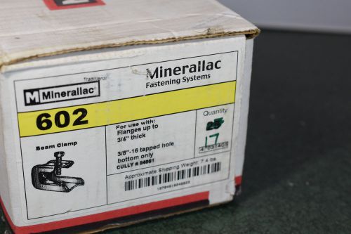 Minerallac 602 beam clamp flanges up to 3/4&#034; t  3/8”-16 tapped  opened box of 17 for sale