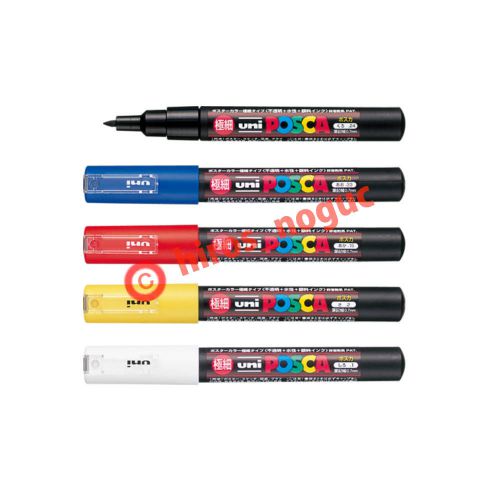 Uni posca paint marker 5 color, pc-1m free trackable shipping for sale