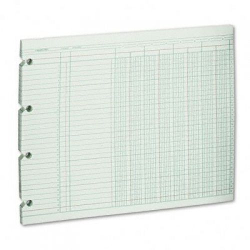 Wilson jones green columnar ruled ledger paper, 8 columns and 30 lines per page, for sale