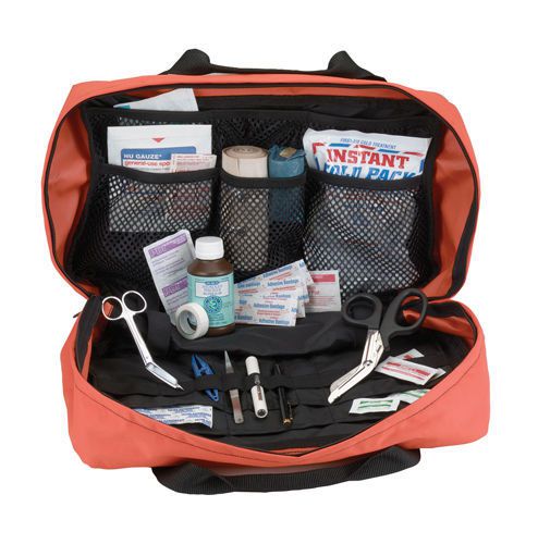 Orange e.m.s.(ems) emergency medical services trauma bag-10&#034; h x 7&#034; d x 17&#034; l for sale