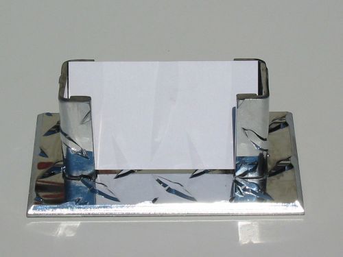 Diamond Plate Business Card Holder  Chrome Plated, Gifts for Dad