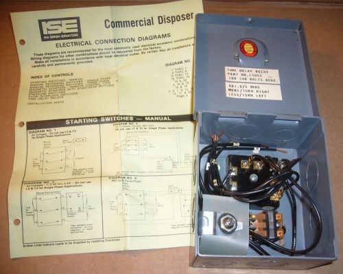 Emerson InSinkerator Disposal Time Delay Relay 0-5 Minutes #13092 208/240VAC NOS