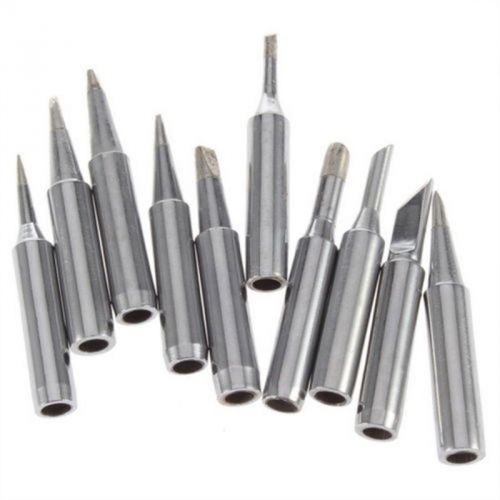 10 Pcs Solder Iron Tip 900M-T For Hakko Soldering Rework Tool Silver