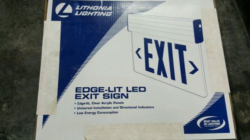Lithonia edge lit led exit sign red cat# edg-2-r-m6