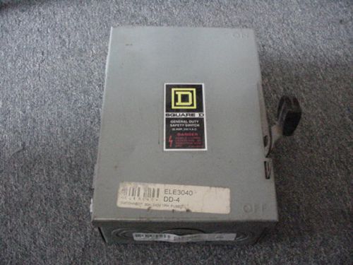 SQUARE D D221N GENERAL DUTY SAFETY SWITCH DISCONNECT NON FUSIBLE 240V