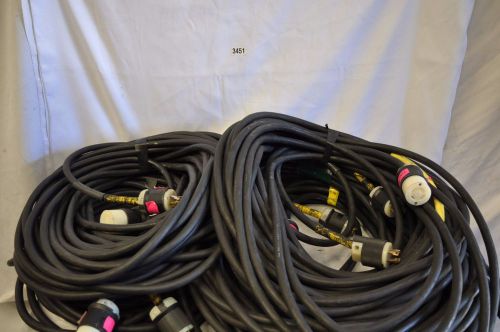 10 AWG 4 wire, CSA 30A 125/250V 100FT Cable w/  4 pin twist lock ends **ONE**