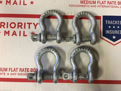 *free ship* (qty 5) 3/8&#034; chicago screw pin anchor shackle usa (1 ton) galvanized for sale
