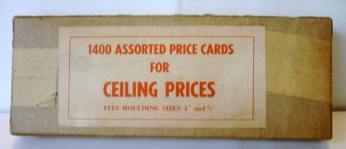 1400 assorted price cards-1  x 7/8 - ceiling prices for sale