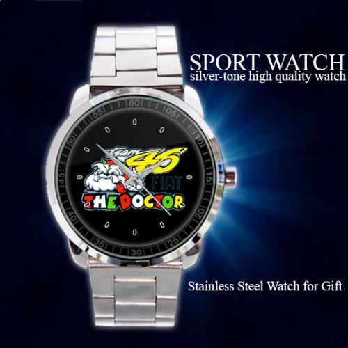 Valentino Rossi 46 Moto GP Logo Sport Metal Watch