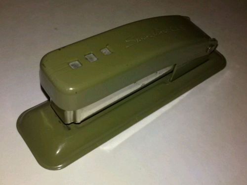 Swingline Cub Stapler Vintage Olive Moss Green Works Great