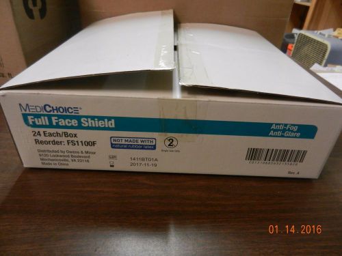 Medichoice full face shields  # fs1100f new - 24pcs for sale