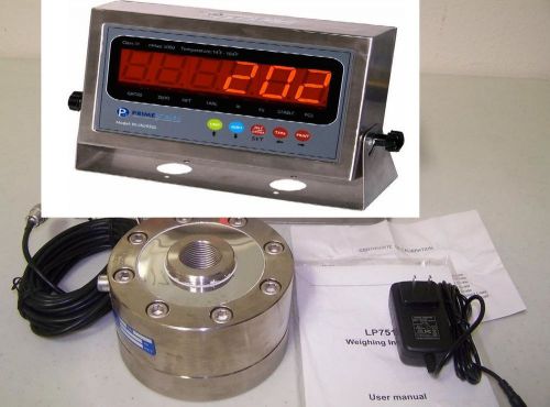 Compression scale 100,000 lbx 5 lb,lpd load cell 100k/ stainless steel indicator for sale