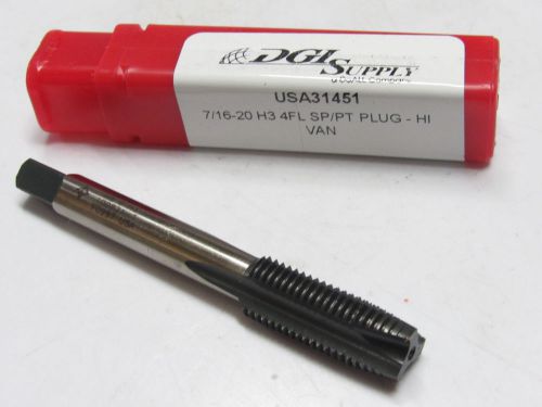 New titan 7/16-20 h3 gh3 3 flutes high vanadium spiral point plug tap usa for sale
