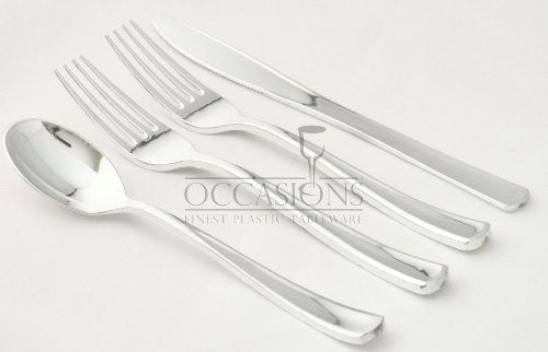 OCCASIONS FINEST PLASTIC TABLEWARE 3204-OCCASIONS Disposable Plastic Silverware