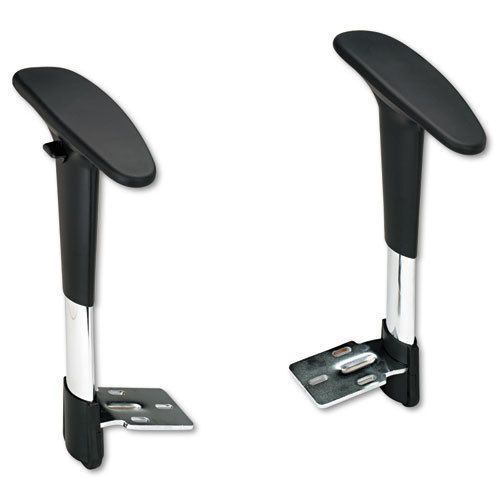 New Adjustable T-Pad Arms for Metro Series Extended-Height Chairs, Black/Chrome