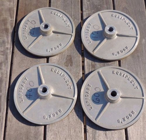 Vintage Rock&#039;s lapidary equipment 8&#034; aluminum polishing wheels