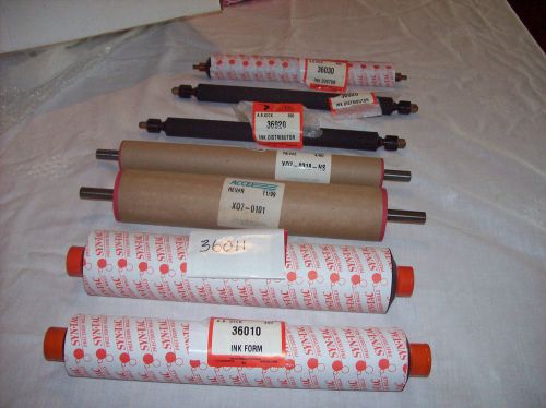 A B Dick 360 Printing Press Rollers New &amp; Used 36010, 36011 SYN TAC, ACCEL
