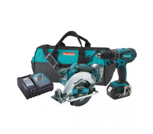 New 18V Cordless Lithium-Ion 1/2 in. Hammer Drill and Circular Saw Combo Kit