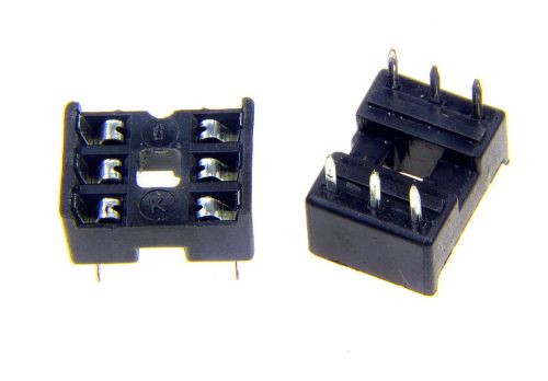 10pcs 6pin Pitch 2.54mm DIP IC Sockets Adaptor Solder Type Socket