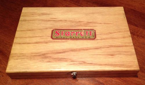 Starrett Micrometer 445 Depth Gauge Wood Case Machinist Tools