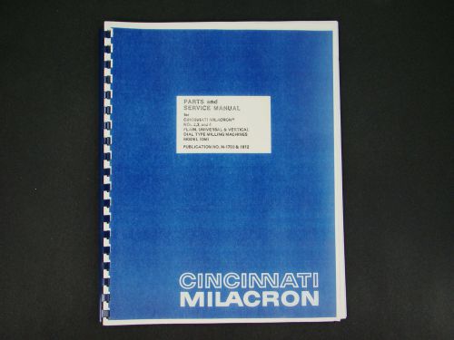 Cincinnati Milacron #2,3,&amp; 4  Model OM Milling Machine Parts Manual  #19