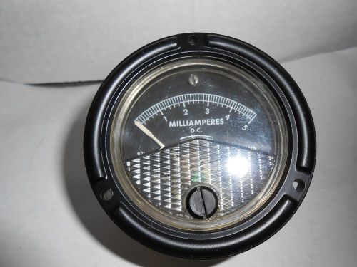 621-14990 dc milliamperes  0-5  fs=1ma 100 ohms   NEW OLD STOCK 2 3/4&#034;