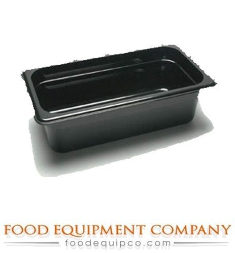 Cambro 34CW110 Camwear® Food Pan plastic 1/3-size 4&#034;D black  - Case of 6