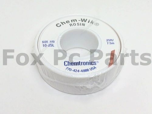 Chemtronics 10-25l 25&#039; solder wic wick braid for solder removal from circuits for sale