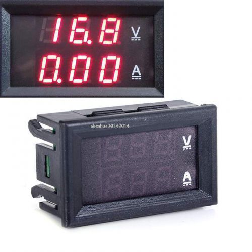 DC 0-100V 10A Dual Red LED Digital Voltmeter Ammeter Panel Amp Volt Gauge 0S40
