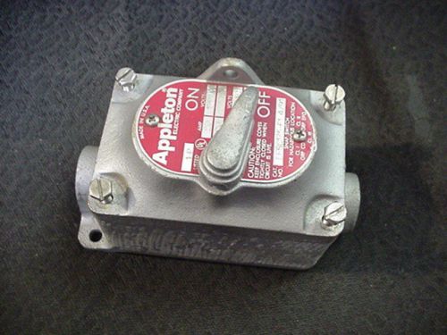 Appleton explosion proof snap action switch w/ box enclosure efsc175-f1 for sale