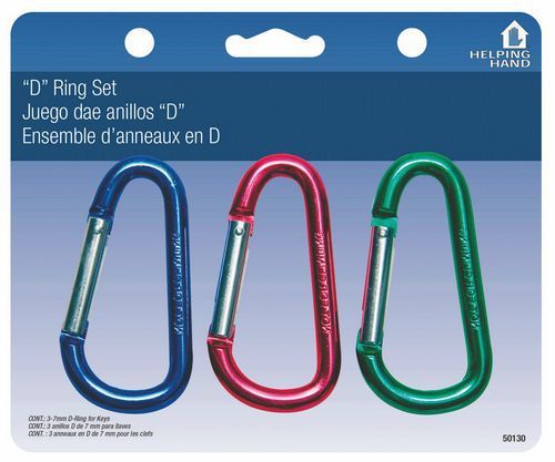 D-ring,7mm for keys,3pk for sale