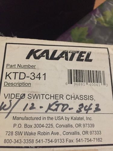 Kalatel KTD-341 Video Switcher Chassis