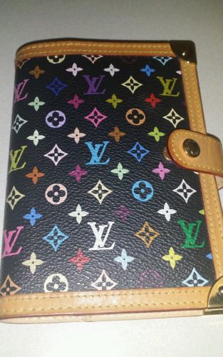 Multicolor Black Louis Vuitton  PM Agenda or wallet for purse.