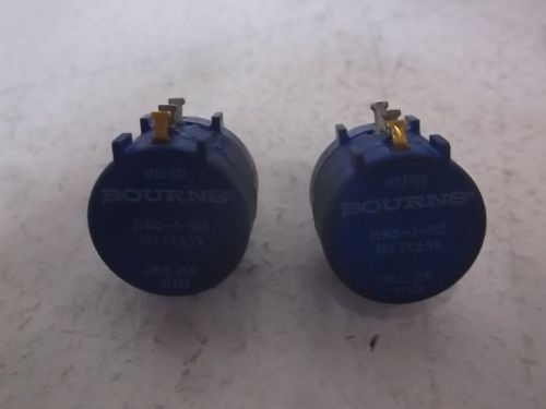 LOT OF 2 BOURNS 3590S-2-502 POTENTIOMETER 2W 5KOHM *NEW OUT OF BOX*