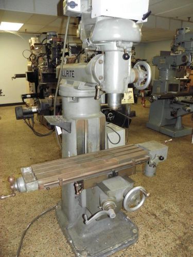 U.S BURKE Millrite MVN Vertical Mill Milling Machine with power table feed