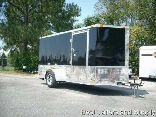 6x12 v-nose enclosed cargo motorcycle trailer new style atp 360 and ramp door for sale
