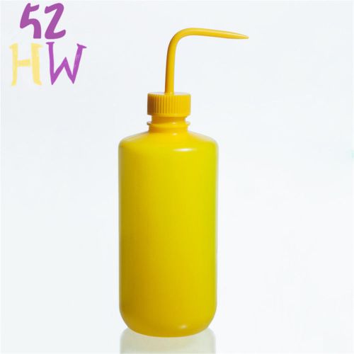 500ml Yellow Plastic Washing Bottle,LDPE Bottle,Bent Mouth,Lab Plasticware