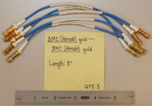 (5) SMC(Female) to SMC(Female) Cables 8&#034;