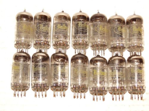 14 - 12AU7A Philco Tubes  O Getter  Black Plate