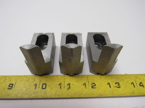 Dillion kw4-2h custom serrated lathe chuck soft jaws 0.985&#034; id radius set of 3 for sale