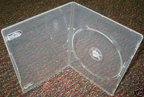 200 ULTRA SLIM 4MM CLEAR SINGLE DVD CASE BOX  BSL1