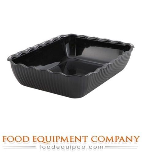 Winco CRK-13K Food Storage Container/Crock, 13&#034; x 10&#034; x 3&#034;, black - Case of 12