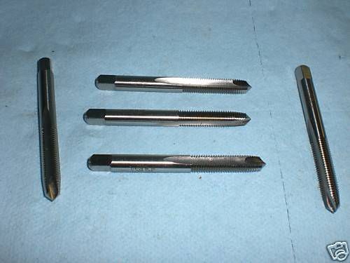 5PC 1/4 - 28 NF +.005 PLUG TAP USA 2 FLUTE SPIRAL POINT BEFORE HEAT TREATING CNC