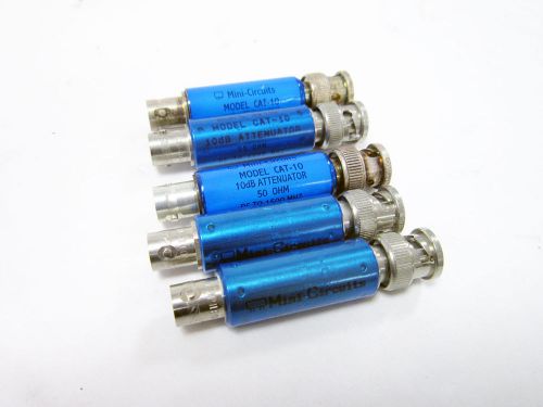 Lot (5) of mini-circuits cat-3 cat-6 3x cat-10 attenuator dc-1500 mhz 3 6 10 db for sale
