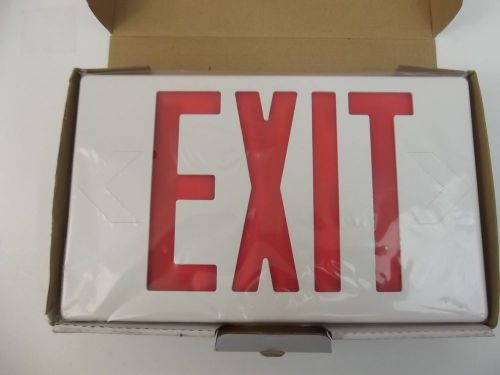 High Lites Exit Sign PLED-5-R-DL Double Faced Red Letter Damp Rated Test Switch