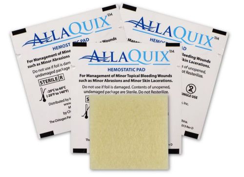 Pack of 3  allaquix stop bleeding pad    small 1-inch square    professional... for sale