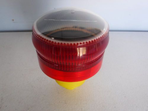 (lot of 8)solar warning light red yellow led road traffic lamp beacon &lt;&gt; for sale